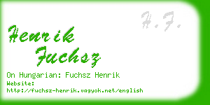 henrik fuchsz business card